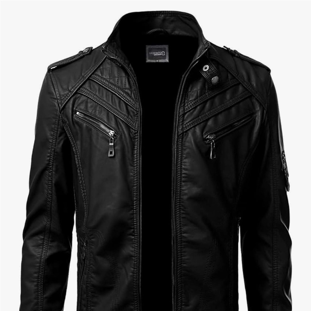 Men's Black Leather Jacket